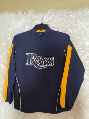 Tampa Bay Rays Majestic Authentic Youth Unisex 1/4 Zip Pullover Jacket